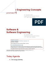 Software Engineering Concepts (CSC291) : Dr. Tassawar Iqbal Department of Computer Science CUI, Wah Cantt Campus