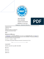 Name: Zunaira Rashid Roll No: 19014020020 Assignment: Discrete Structure Submitted To