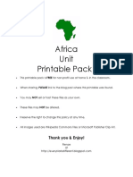 Africa Unit Printable Pack 1