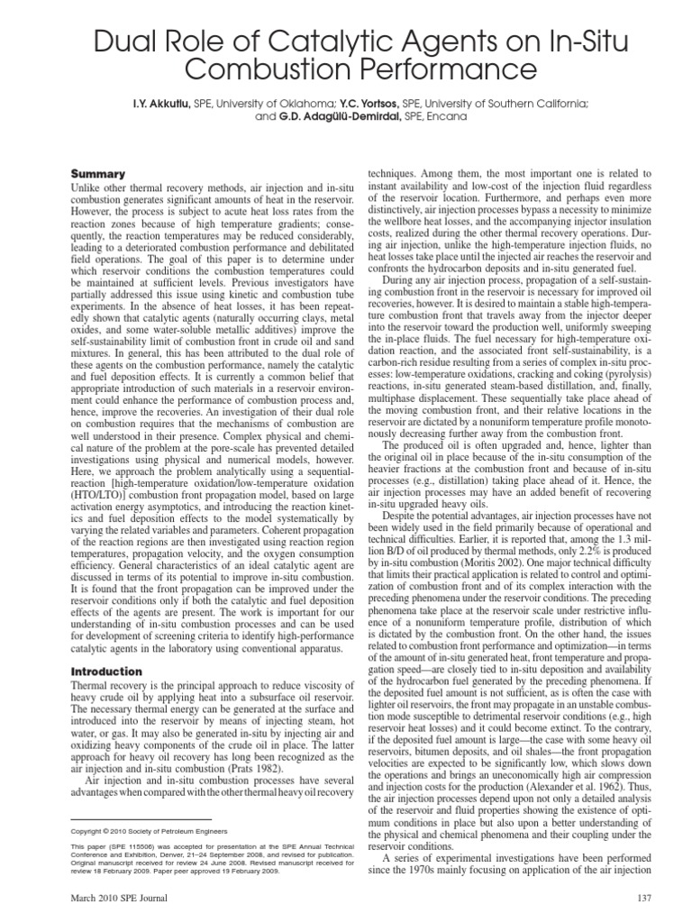 Combustion in Situ | PDF | Combustion | Activation Energy