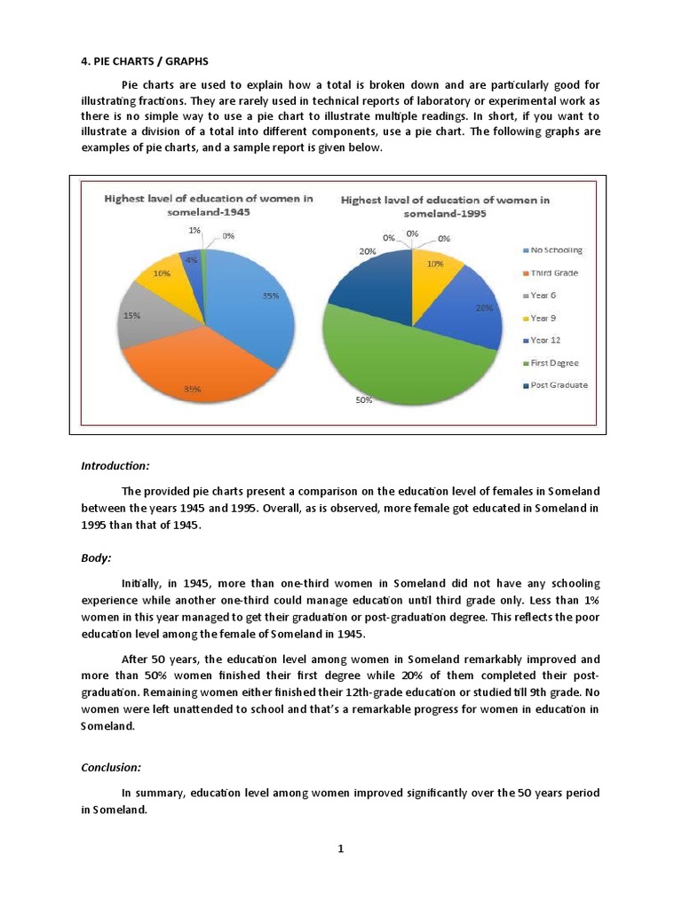 Pie Chart Bar Chart Exercises Answer 12 PDF Pie Chart Chart