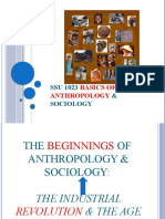 WEEK 2 The Beginnings of Anthropology Sociology