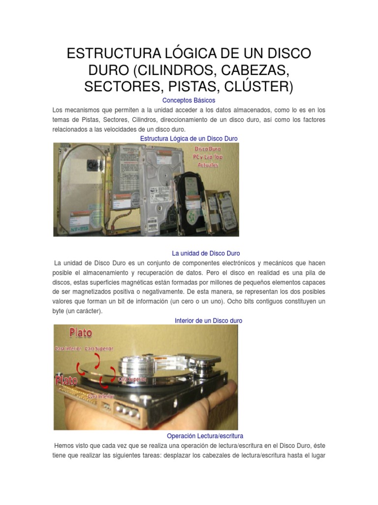 Estructura Lógica de Un Disco Duro | PDF | Disco duro | Gestión de datos
