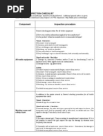 Equipment Inspection Checklist