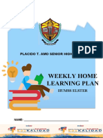 Weekly Home Learning Plan: Placido T. Amo Senior High School