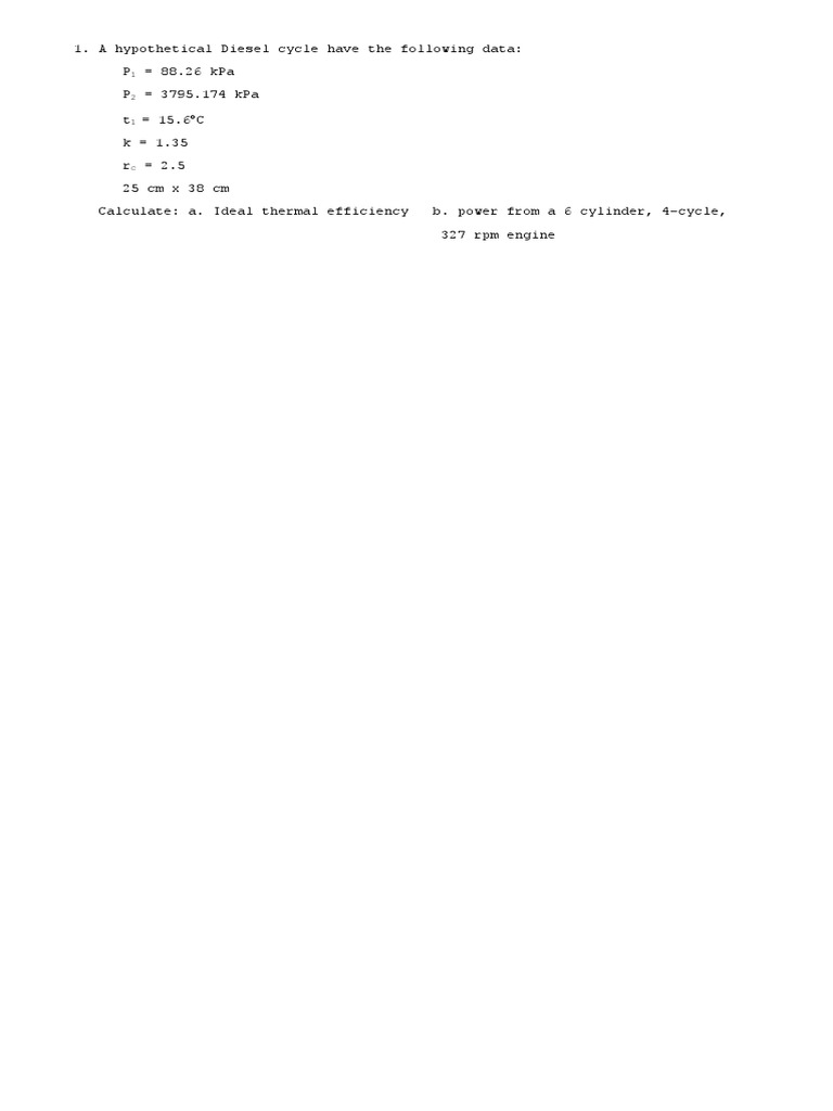 Sample Problems - Diesel | PDF | Computers
