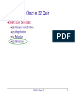 Chapter 22 Quiz: Snell's Law Describes