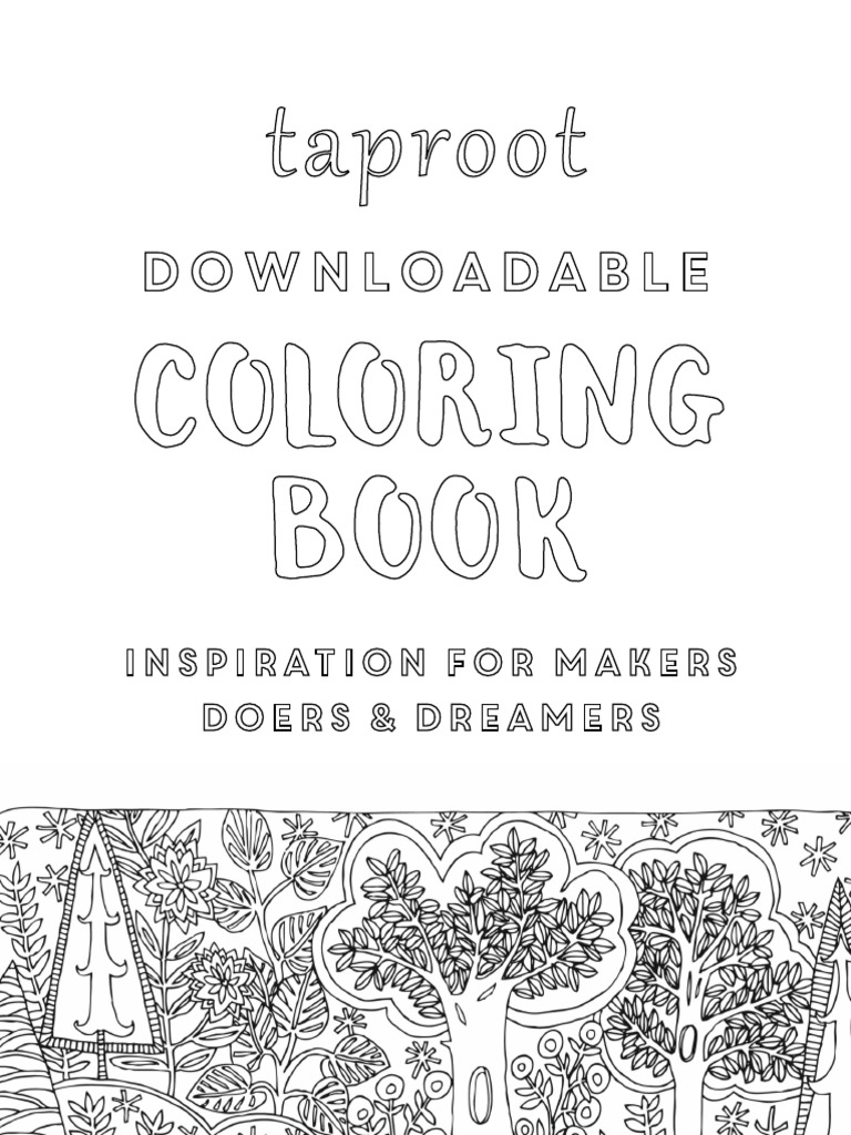 Taproot Downloadable Coloring Book | PDF