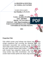 Etika Profesi & Estetika (Nilai, Norma, Dan Sanksi) - Raisha Syafri - 20079050
