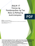 AP5 QUARTER 1 ARALIN 17 Teorya NG Pandarayuhan NG Tao Mula Sa Rehiyong Austronesyano