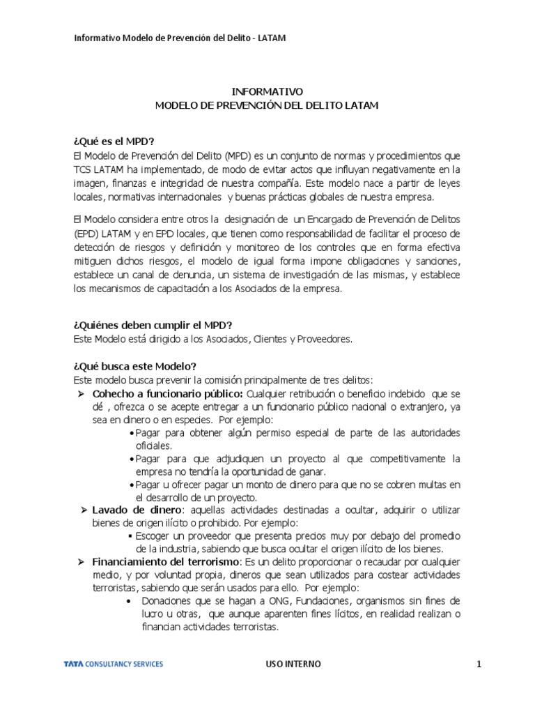 Modelo de Prevención del Delito LATAM | PDF | Prevención del crimen ...