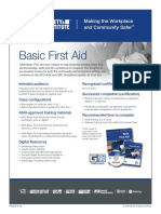 ASHI Basic First Aid Specification Sheet