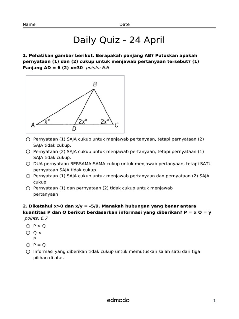 Daily quiz 24 april pdf