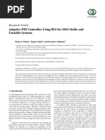 Research Article: Adaptive PID Controller Using RLS For SISO Stable and Unstable Systems