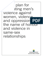 Action Plan For Combating Mens Violence Against Women Violence and Oppression in The Name of Honour and Violence in Same Sex Relationships
