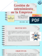 Gestión de Mantenimiento en La Empresa - Grupo 6-Unidad 2 - Ingenieria Administrativa