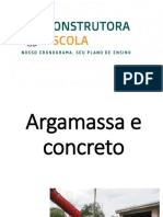 Argamassa e Concreto Na Obra