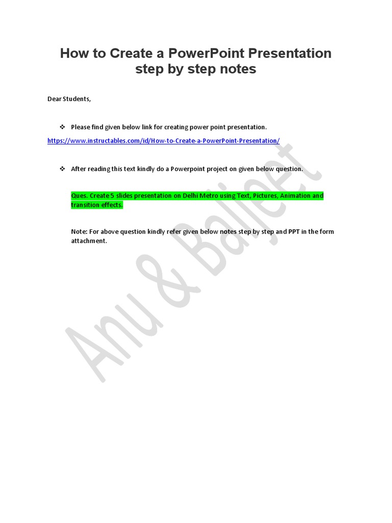 Power Point Presentation Notes | PDF | Microsoft Power Point | Software