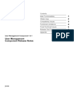 User Management Component Release Notes