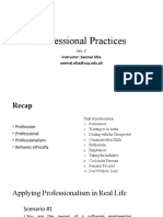 Professional Practices: Instructor: Seemal Afza Seemal - Afza@ucp - Edu.pk