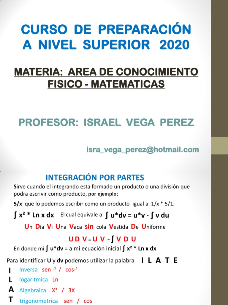 Métodos de Integración en Matemáticas | PDF | Integral | Objetos ...