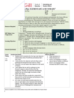 Learning Plan: Elementary & Secondary: Title of Lesson Grade Level Subject Topic Relevance