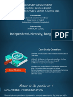 Case Study Assignment: Course Title: Business English Course Code: ENG105, Section-7, Spring-2021