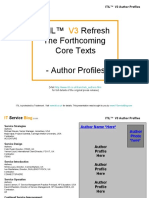 Itil™ Refresh The Forthcoming Core Texts - Author Profiles: Ervice