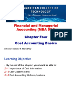 Chapter Four Basic Cost Accounting