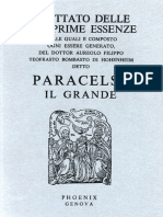 Paracelso. - Trattato Delle Tre Prime Essenze (1986)