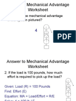 Answer To Mechanical Advantage Worksheet