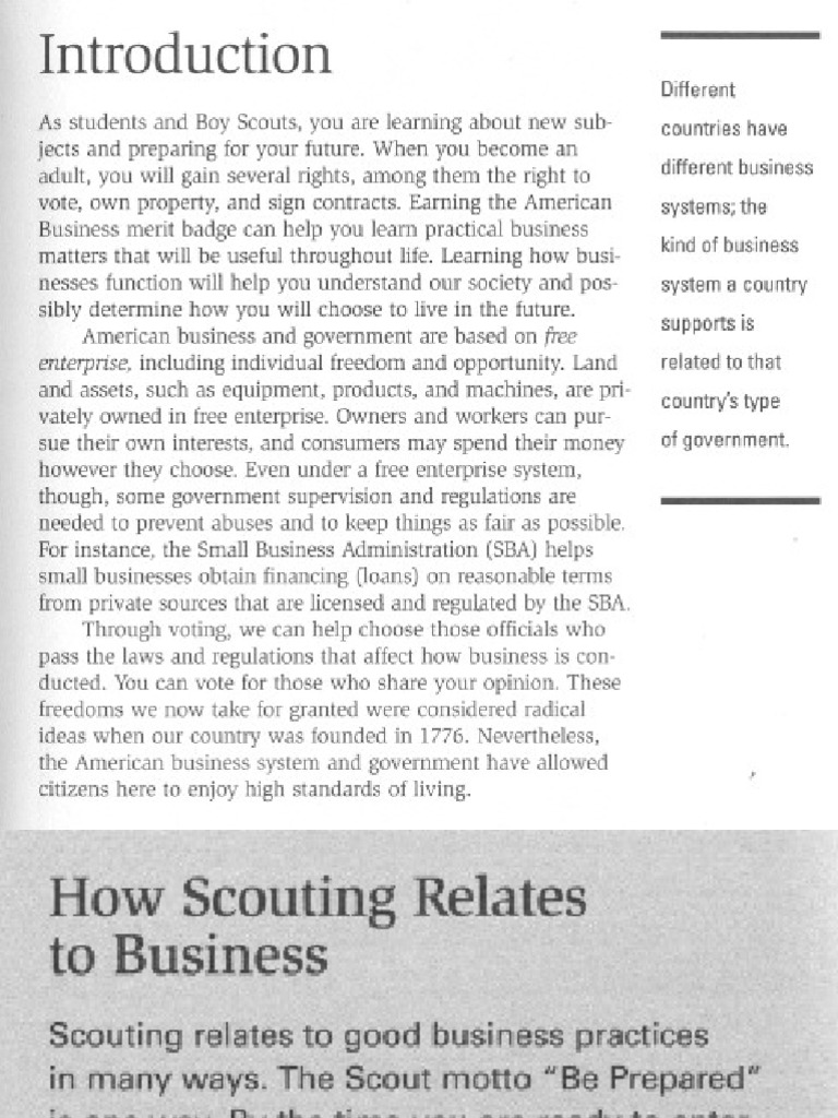 American Business Merit Badge Pamphlet (2005) PDF