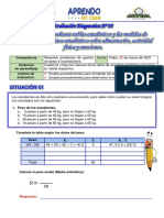 Representamos Mediante Tablas Estadísticos y Las Medidas de Tendencia Central Datos Estadísticos Sobre Alimentación, Actividad Física y Emociones