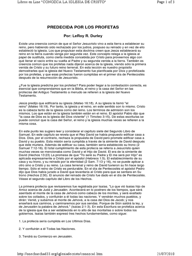 Conozca La Iglesia de Cristo | PDF | Iglesia cristiana | Pentecostés