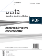 Delta: Handbook For Tutors and Candidates