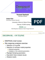 DEEPSOIL Site Response Analysis Code Usage