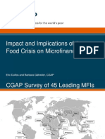 Impact and Implications of Food Crisis On Microfinance