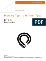 Written Practice Test 1 Level a1