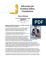 Advocates For Aviation Safety Foundation: Press Release