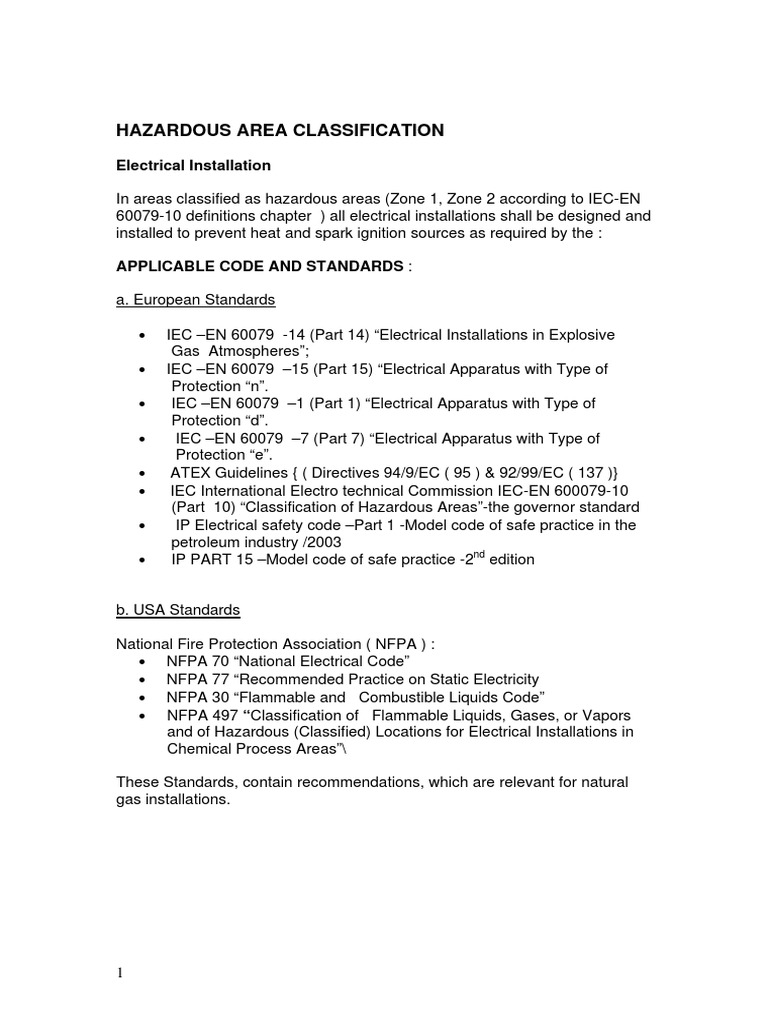 8.9.1.22 GC1202 Hazardous Area Classification PDF Hazards Safety