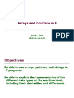 Arrays and Pointers in C: Alan L. Cox Alc@cs - Rice.edu