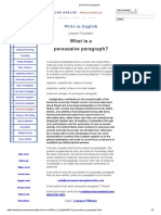 What Is A Persuasive Paragraph?: Write in English