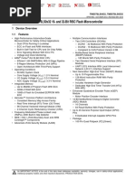 TMS570LS0x32 16-And 32-Bit RISC Flash Microcontroller: 1 Device Overview