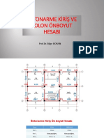 Betonarme Ki̇ri̇ş Ve Kolon Önboyut Hesabi (2020) - Rev