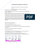 Medidas Estadísticas Bivariantes de Regresión y Correlación