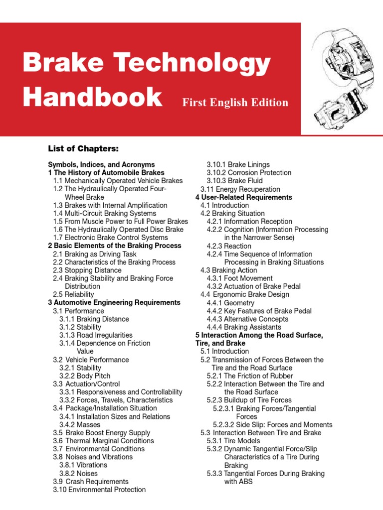 Brake Technology Handbook First English Edition PDF Brake Anti