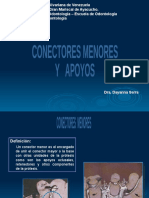 Conectores menores y apoyos en prótesis parciales