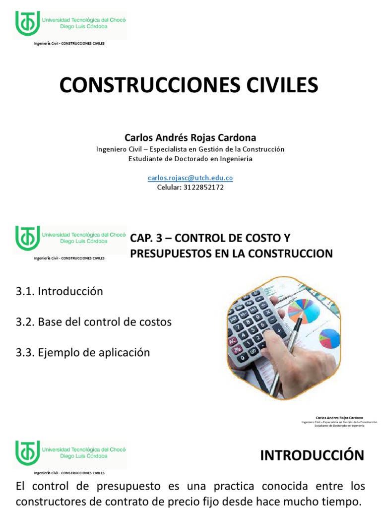 Cap.3 Control de Costos y Presupuesto en La Construccion | PDF ...