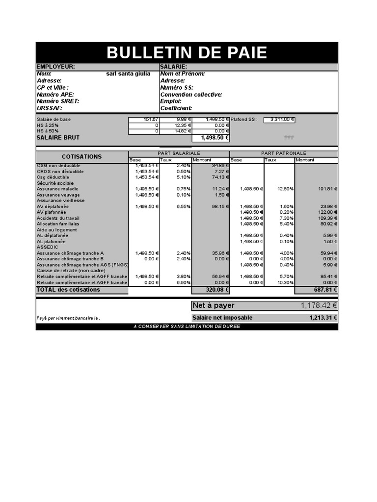 Modifier Fiche De Paie Pdf Gratuit Image to u