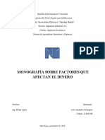 Monografía sobre factores que afectan el dinero Jose Rodriguez ing económica